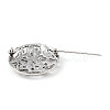 Tibetan Style Alloy Brooches JEWB-O016-03B-AS-2