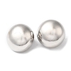 Rack Plating Brass Half Round Stud Earrings EJEW-Q766-07P-1