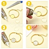 DIY Blank Dome Alloy Bangle Jewelry Making Kits DIY-YW0010-36-4