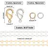 2 Colors 2m Brass Handmade Flat Round Link Chains DIY-CA0002-01-2