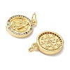 Holy Virgin Theme Brass Cubic Zirconia Pendants KK-L253-32G-06-2