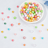 400Pcs 2 Styles Plating Eco-Friendly Poly Styrene Acrylic Beads OACR-PA0001-68-7