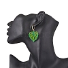 Leaf Handmade Glass Seed Beads Leverback Earrings EJEW-MZ00490-01-2