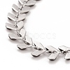 Enamel Wheat Link Chains Bracelet BJEW-P271-02P-4