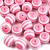 Round Striped Resin Beads X-RESI-R158-20mm-06-2