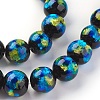 Handmade Silver Foil Glass Lampwork Beads LAMP-P051-G02-12mm-2