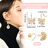 20Pcs Brass Micro Pave Clear Cubic Zirconia Earring Hooks ZIRC-BBC0002-59G-2