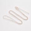 Brass Round Snake Chain Necklace Making MAK-T006-11B-RG-1