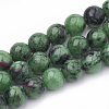 Natural Ruby in Zoisite Beads Strands G-T064-58-1