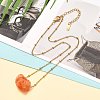Rough Raw Natural Mixed Stone Pendant Necklaces NJEW-JN03641-4