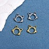 Women Cat Brass Leverback Earrings JE965A-2