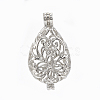 Brass Cage Pendant X-KK-T029-152P-1