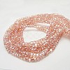 Electroplate Glass Beads Strands X-EGLA-D018-8x8mm-69-2