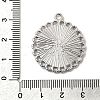 Tibetan Style Pendant Cabochon Settings TIBE-21668-P-RS-3