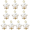 10Pcs Natural Nucleated Baroque Keshi Pearl Pendants PALLOY-YW00106-1