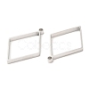 Non-Tarnish 304 Stainless Steel Open Back Bezel Rhombus Pendants LS-STAS-Z040-02B-P-2