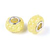 Opaque Resin European Beads RESI-T057-29L-2