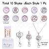 DIY Interchangable Pendant ID Card Holder Necklace Making Kit DIY-SZ0009-83B-2