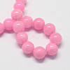 Natural Dyed Yellow Jade Gemstone Bead Strands G-R271-6mm-Y02-3