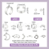 Unicraftale DIY Charms Cuff Ring Making Kit DIY-UN0004-86-4