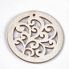 Undyed Wood Big Pendants X-WOOD-T016-08C-1
