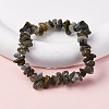 Unisex Chip Natural Labradorite Beaded Stretch Bracelets BJEW-S143-19-1