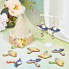 20Pcs 2 Styles Printed Wooden Pendants WOOD-SC0001-65-4