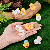 9Pcs 9 Styles Cartoon Cute Resin 3D Duck Figurines DJEW-TA0001-39-7