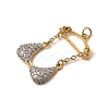 Brass Micro Pave Clear Cubic Zirconia Clothes Pendants KK-I360-014G-02-2