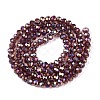 Electroplate Glass Beads Strands EGLA-A044-T4mm-B13-3