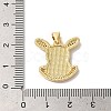 Rack Plating Brass Cubic Zirconia Pendants KK-K385-69G-4