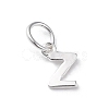 925 Sterling Silver Letter Charms LS-STER-C012-01S-Z-1