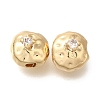Brass Micro Pave Cubic Zirconia Beads KK-Q001-21G-1