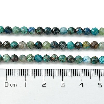 Natural Chrysocolla Beads Strands G-Z034-A03-03-1