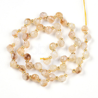Natural Citrine(Heated) Beads Strands G-T141-47-1
