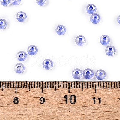 6/0 Transparent Inside Colours Glass Seed Round Beads SEED-N006-004F-1