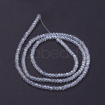Electroplate Glass Beads Strands X-GLAA-F076-FR14-1