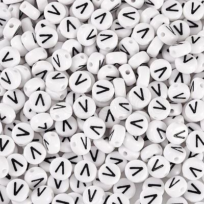 500Pcs Acrylic Beads SACR-TA0001-55V-1