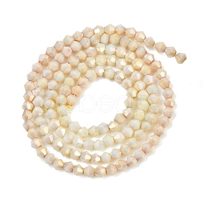 Electroplate Bicone Glass Beads Strands GL-T021-2.5x3mm-16-14-1