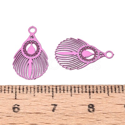 Spray Painted 430 Stainless Steel Pendants STAS-N121-08C-1