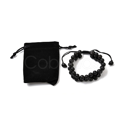 Men's 3-strand Braided Bead Bracelet BJEW-JB06960-02-1