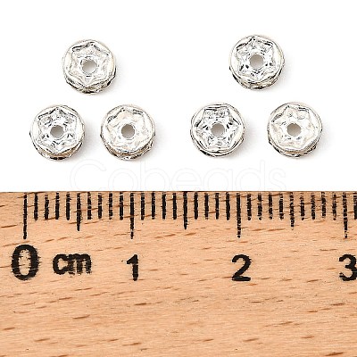 Brass Rhinestone Spacer Beads RB-A014-Z5mm-01S-1