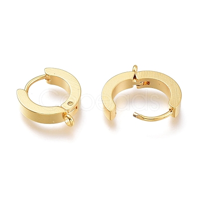 Ion Plating(IP) 304 Stainless Steel Huggie Hoop Earrings Findings STAS-I167-01A-G-1