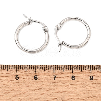 201 Stainless Steel Hoop Earrings SA-CBA4A0D-16P-D-1