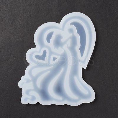 Lovers Shape Food Grade Silhouette Silicone Lollipop Molds DIY-D069-06-1