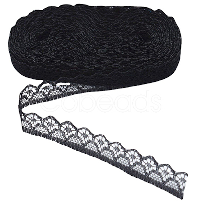 Polyester Flower Lace Ribbon OCOR-CY0004-21-1