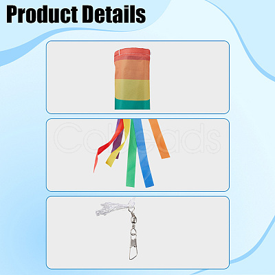 Independence Day Cloth Column Windsock Flag AJEW-WH20017-74B-1