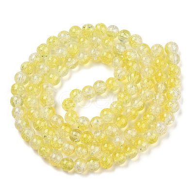 Transparent Crackle Baking Paint Glass Beads Strands DGLA-T003-01A-15-1