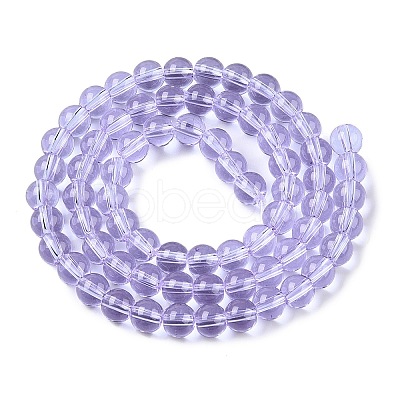 Transparent Glass Beads Strands X-GLAA-T032-T6mm-01-1