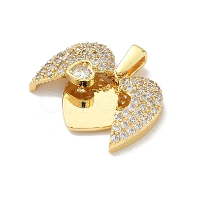 Brass Micro Pave Cubic Zirconia Pendants X-KK-F905-01G-02-1